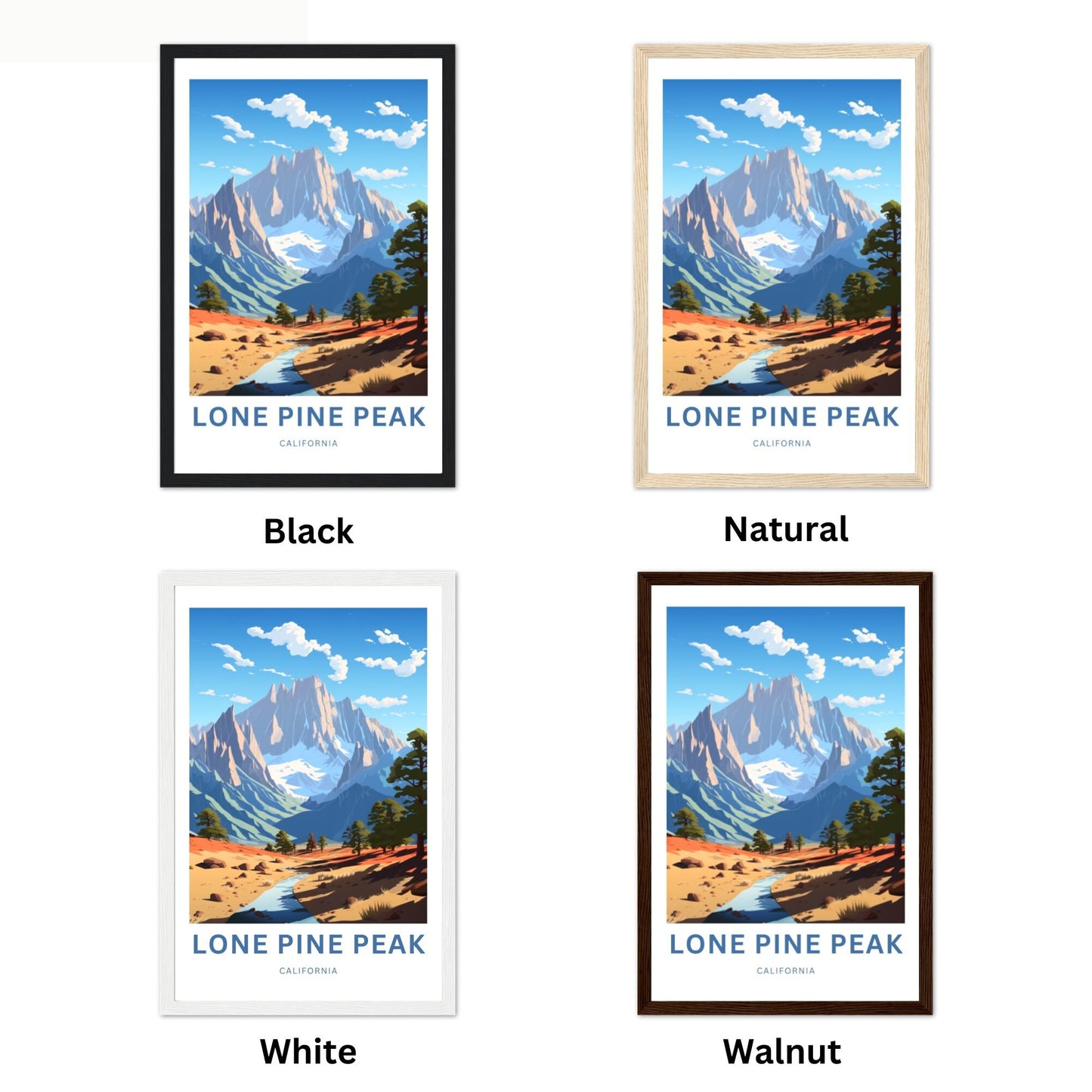 Lone Pine Peak Travel Poster