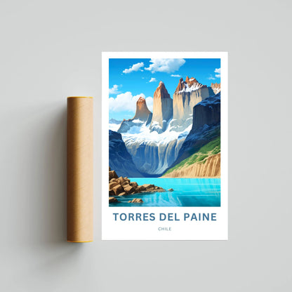 Torres del Paine Travel Poster