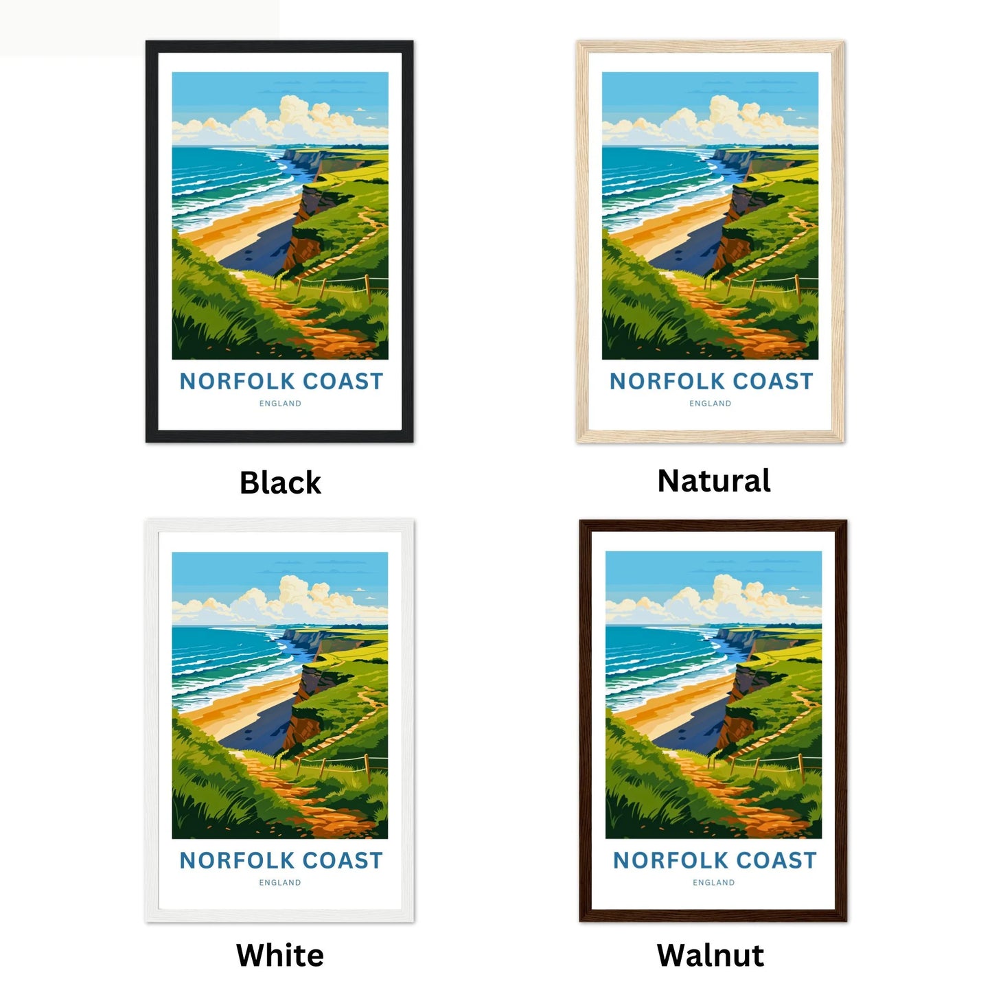 Norfolk Coast Travel Poster