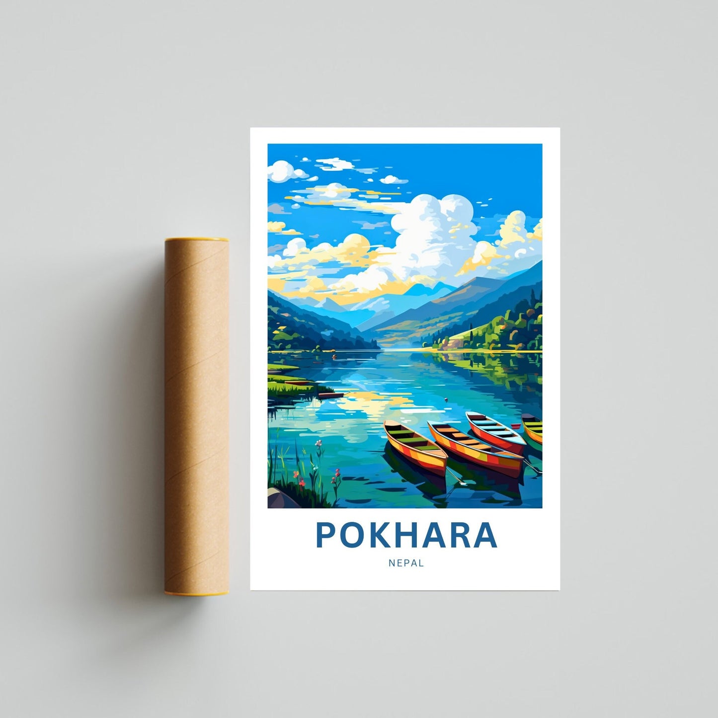 Pokhara Travel Poster