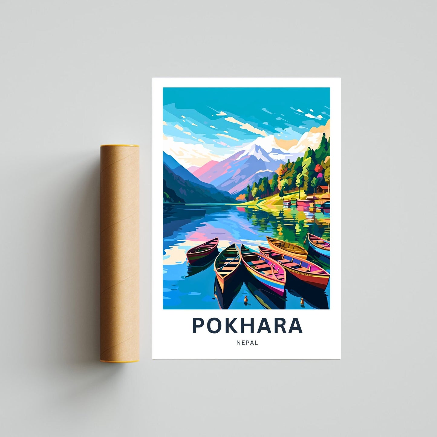 Pokhara Travel Poster