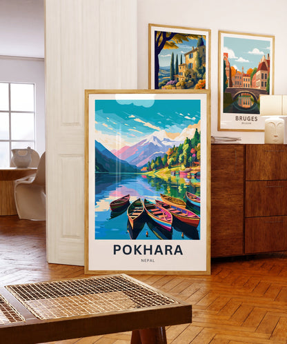 Pokhara Travel Poster