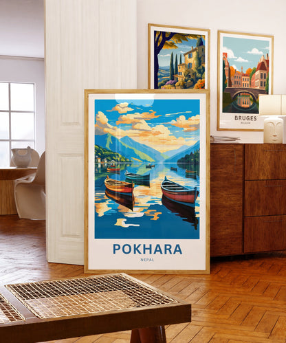 Pokhara Travel Poster