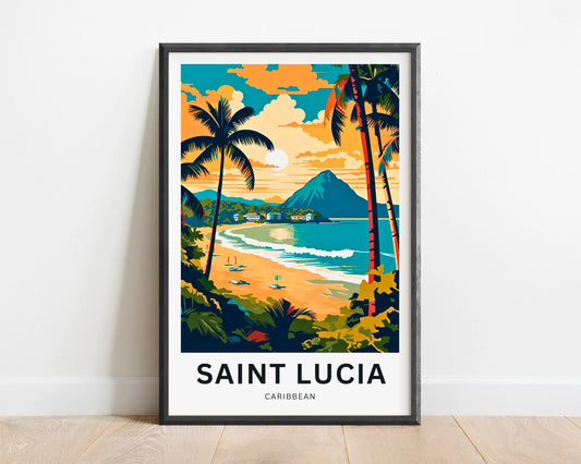 St. Lucia Travel Poster