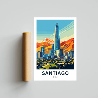 Santiago Travel Poster