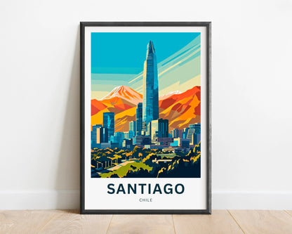 Santiago Travel Poster