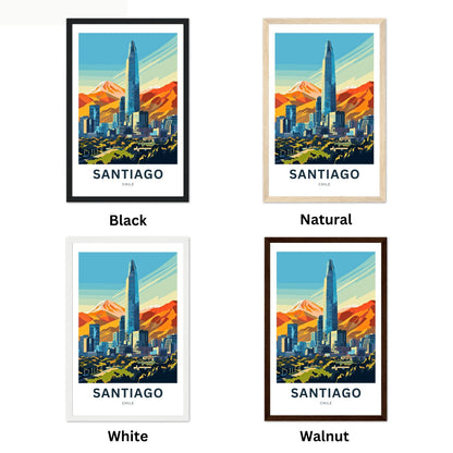 Santiago Travel Poster