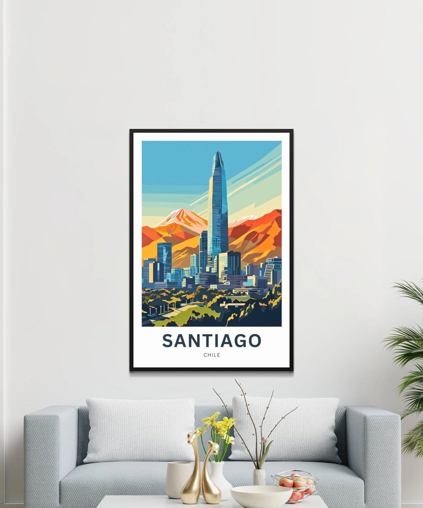 Santiago Travel Poster