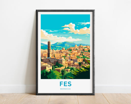 Fes Travel Poster
