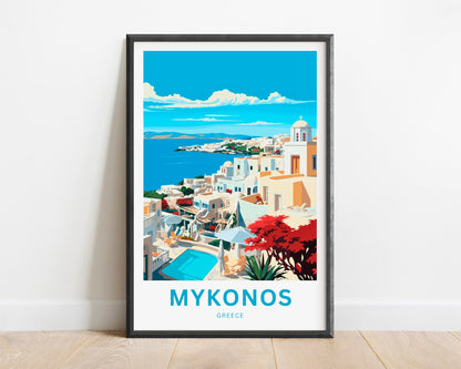 Mykonos Travel Poster