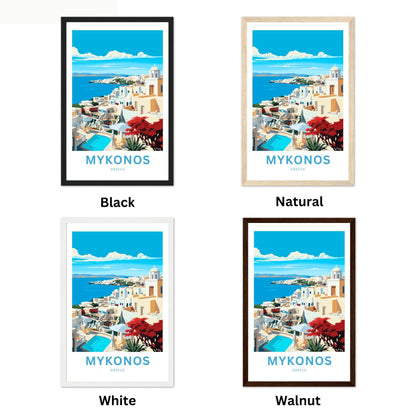Mykonos Travel Poster