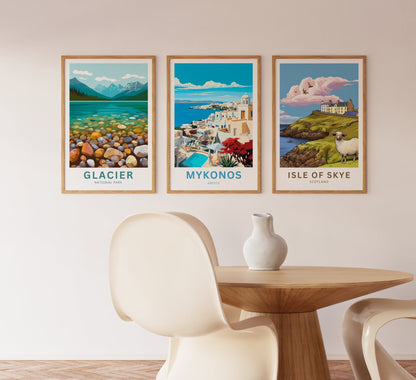Mykonos Travel Poster