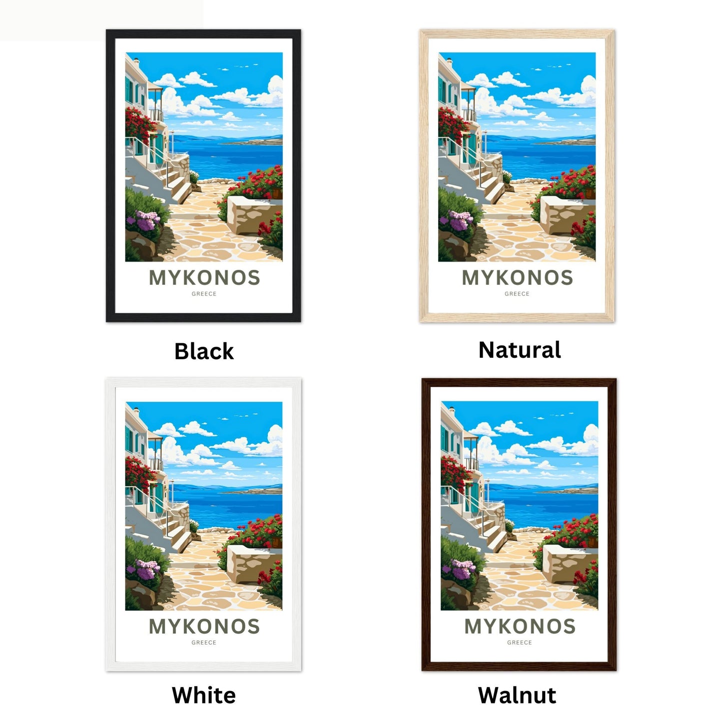 Mykonos Travel Poster