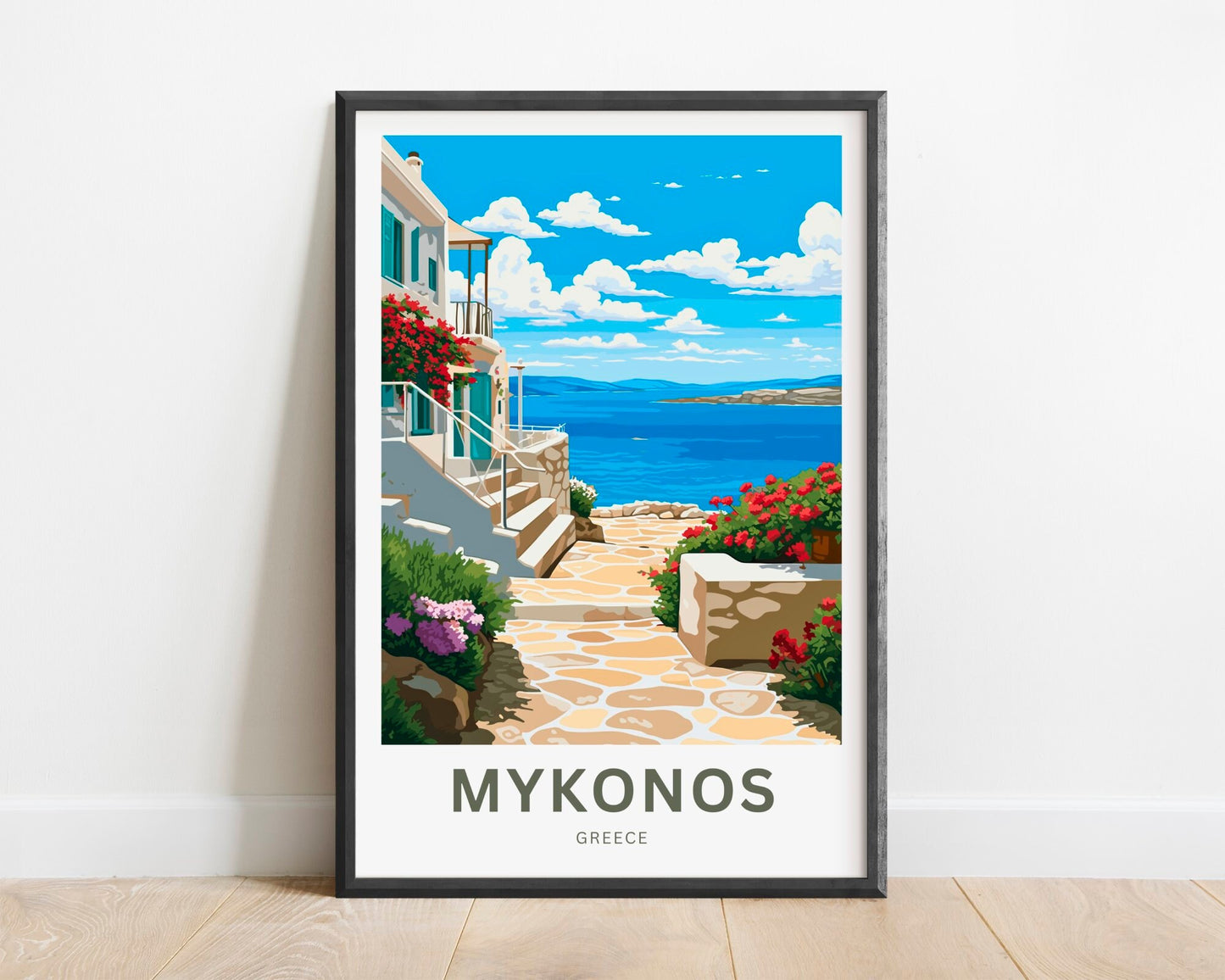 Mykonos Travel Poster