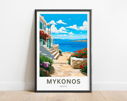 Mykonos Travel Poster