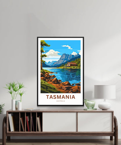 Tasmania Travel Print - Tasmania poster, Australia Wall Art, Framed present, Gift Australia Present - TravelTreasureCo