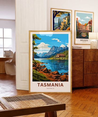 Tasmania Travel Print - Tasmania poster, Australia Wall Art, Framed present, Gift Australia Present - TravelTreasureCo