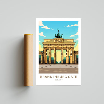 Brandenburg Gate Travel Poster