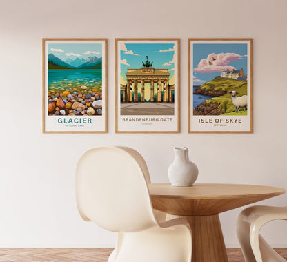 Brandenburg Gate Travel Poster