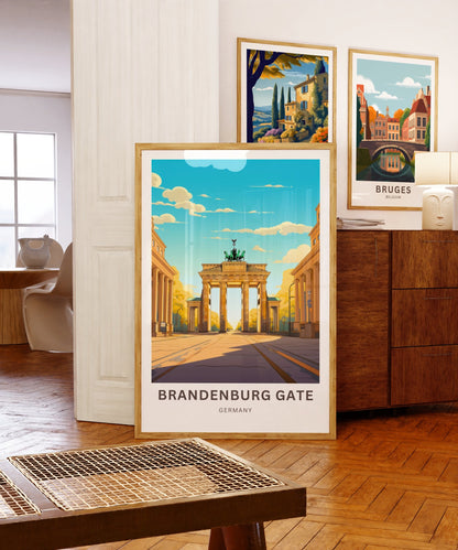 Brandenburg Gate Travel Poster