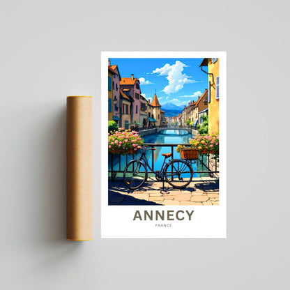 Annecy Travel Print - Annecy poster, France Wall Art, Framed present, Gift France Present - TravelTreasureCo