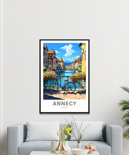 Annecy Travel Print - Annecy poster, France Wall Art, Framed present, Gift France Present - TravelTreasureCo