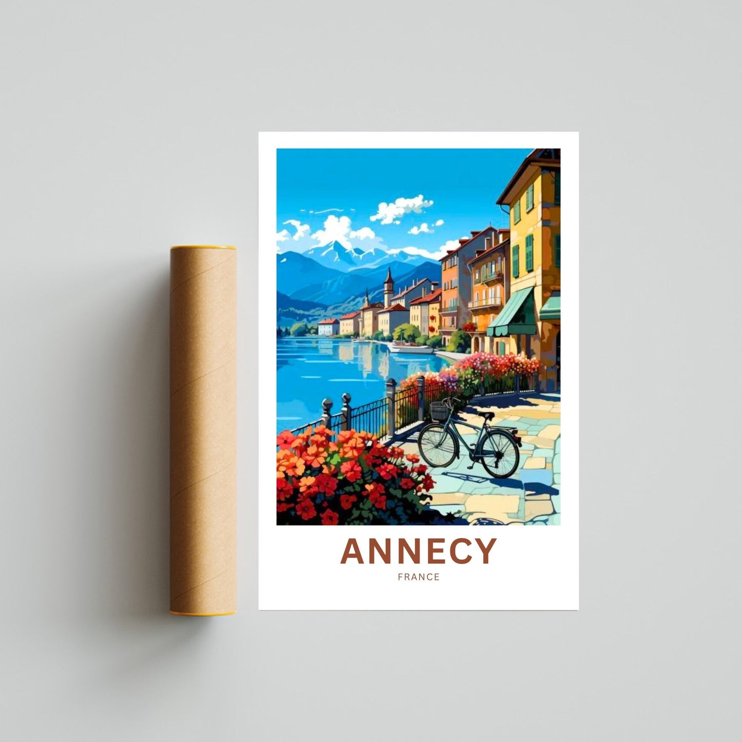 Annecy Travel Print - Annecy poster, France Wall Art, Framed present, Gift France Present - TravelTreasureCo