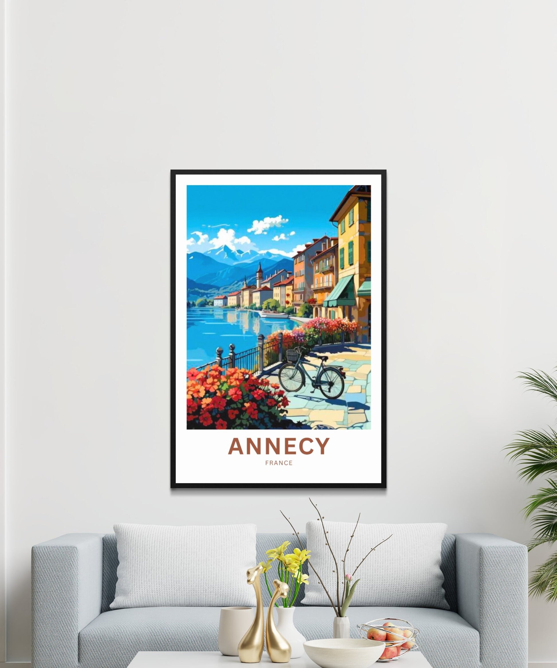 Annecy Travel Print - Annecy poster, France Wall Art, Framed present, Gift France Present - TravelTreasureCo