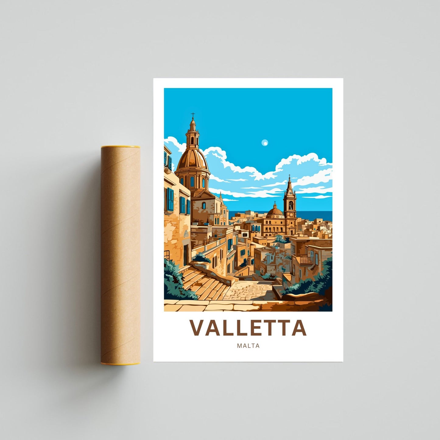 Valletta Travel Poster