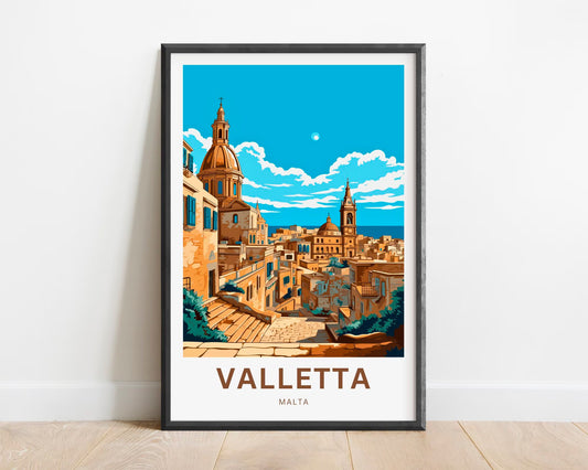 Valletta Travel Poster