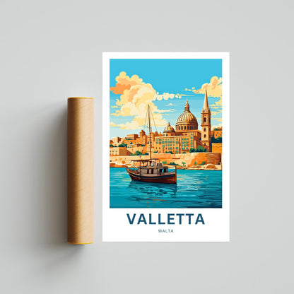 Valletta Travel Poster