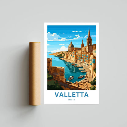 Valletta Travel Poster