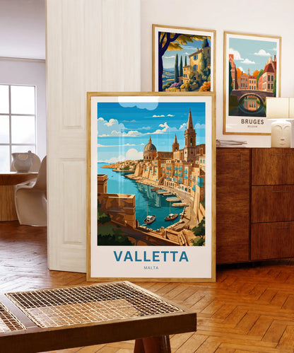 Valletta Travel Poster