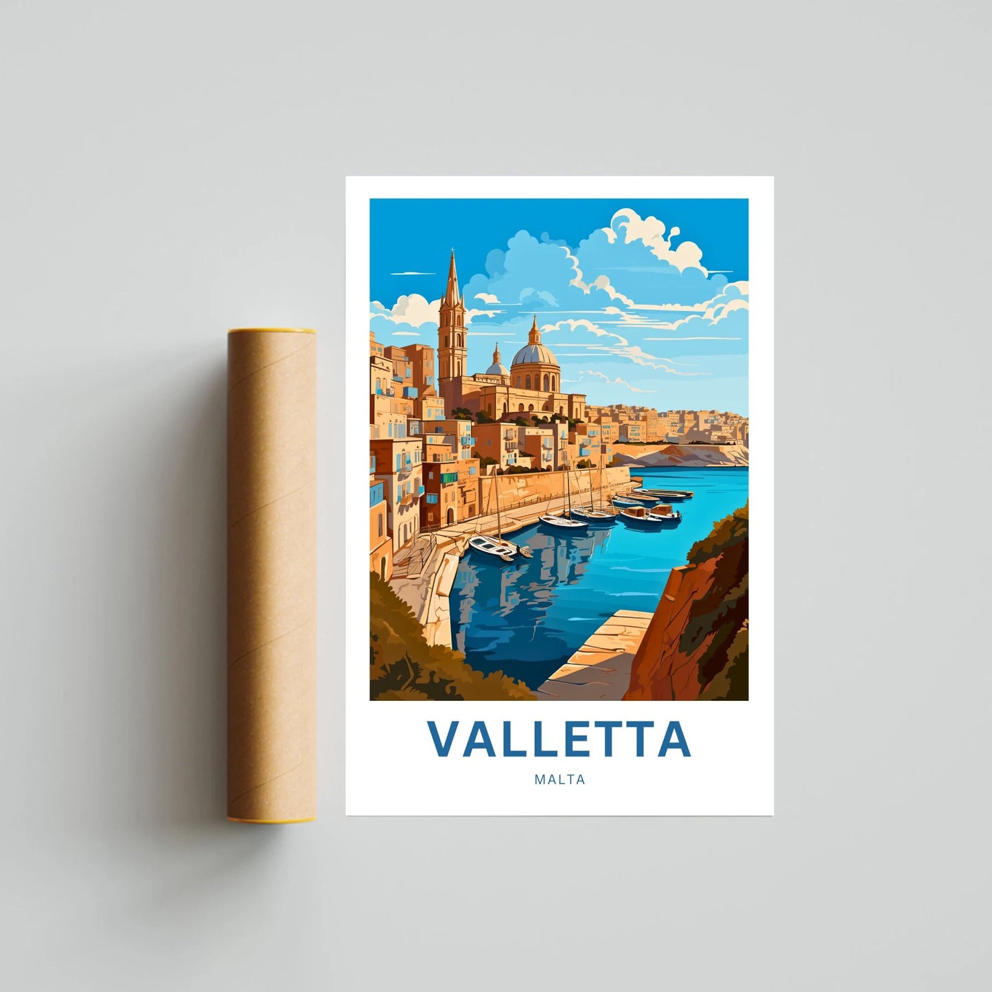 Valletta Travel Poster