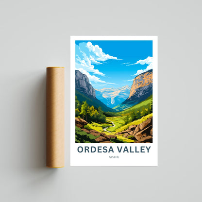 Ordesa Valley Travel Poster