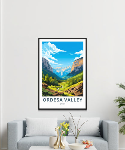 Ordesa Valley Travel Poster