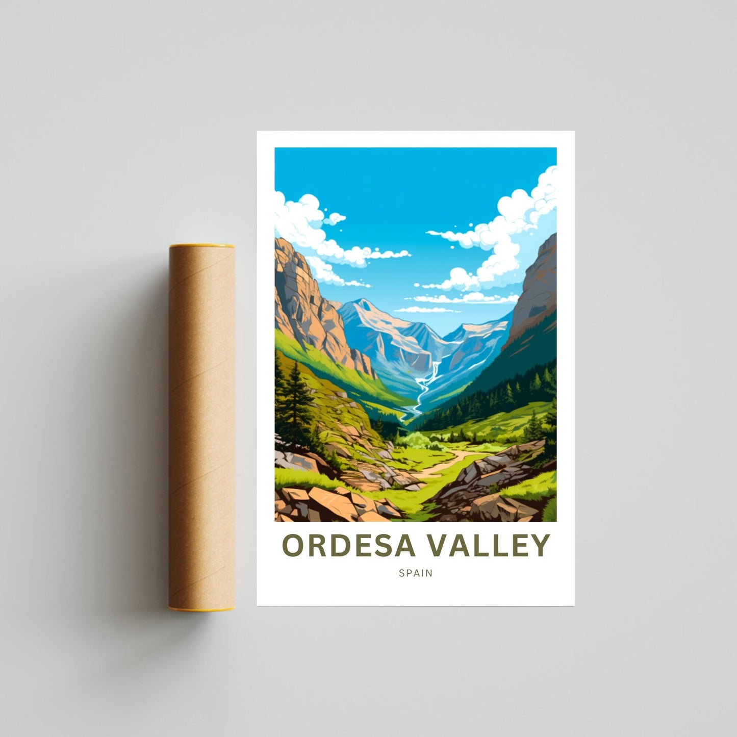 Ordesa Valley Travel Poster