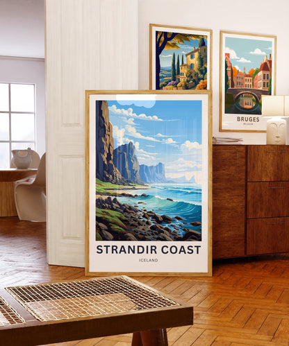 Strandir Coast Travel Poster