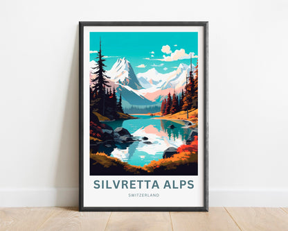 Silvretta Alps Travel Poster