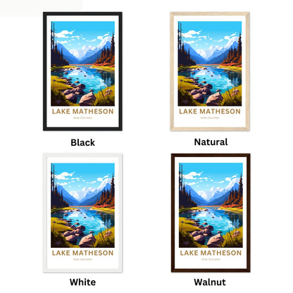 Lake Matheson Travel Poster