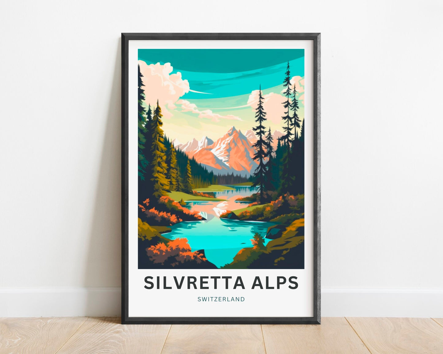 Silvretta Alps Travel Poster