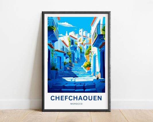 Chefchaouen Travel Poster
