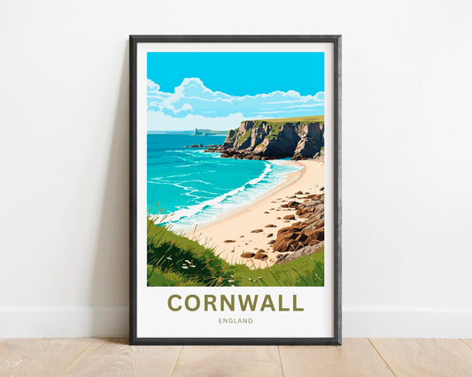 Cornwall Travel Poster