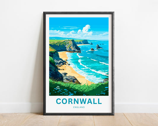 Cornwall Travel Poster