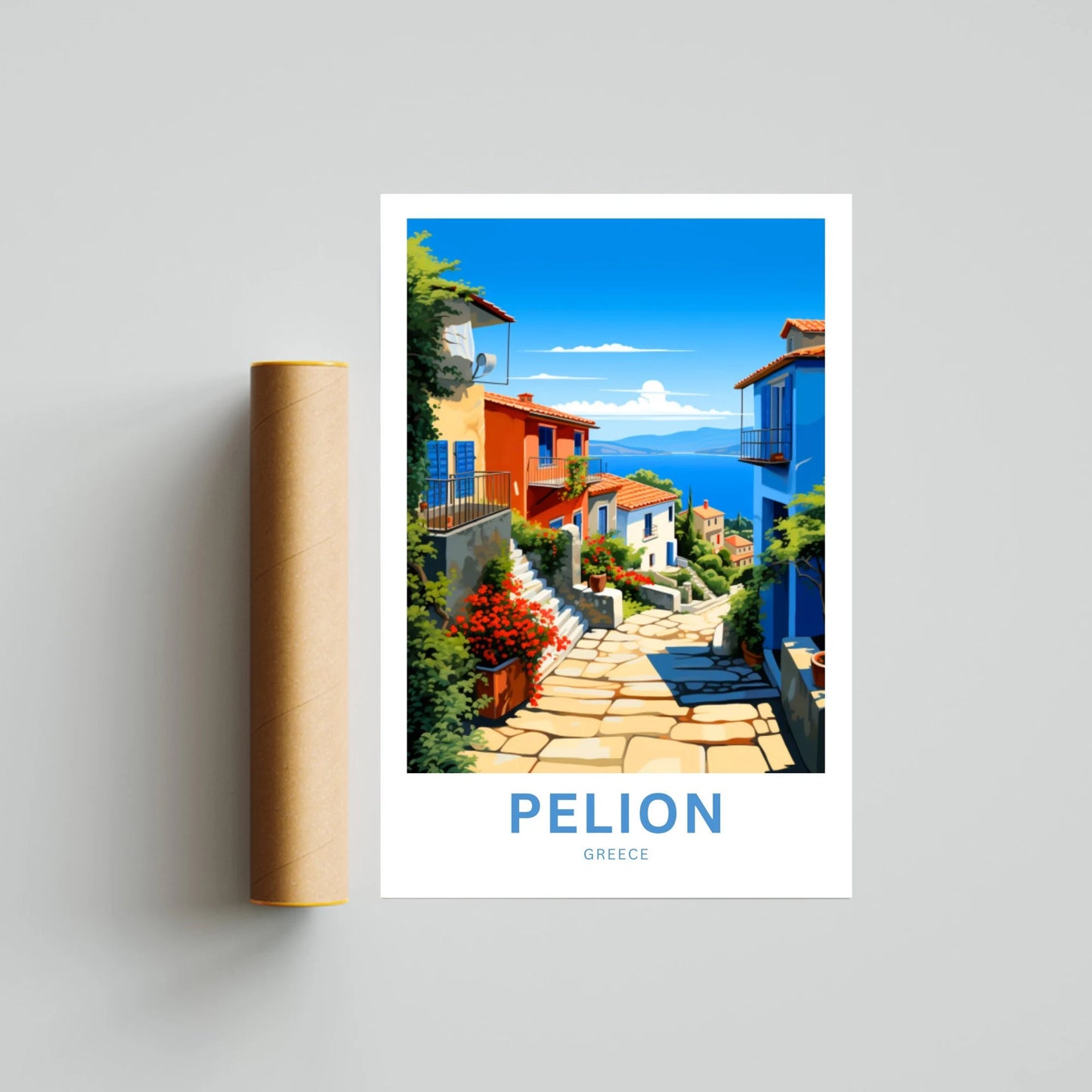 Pelion Travel Poster