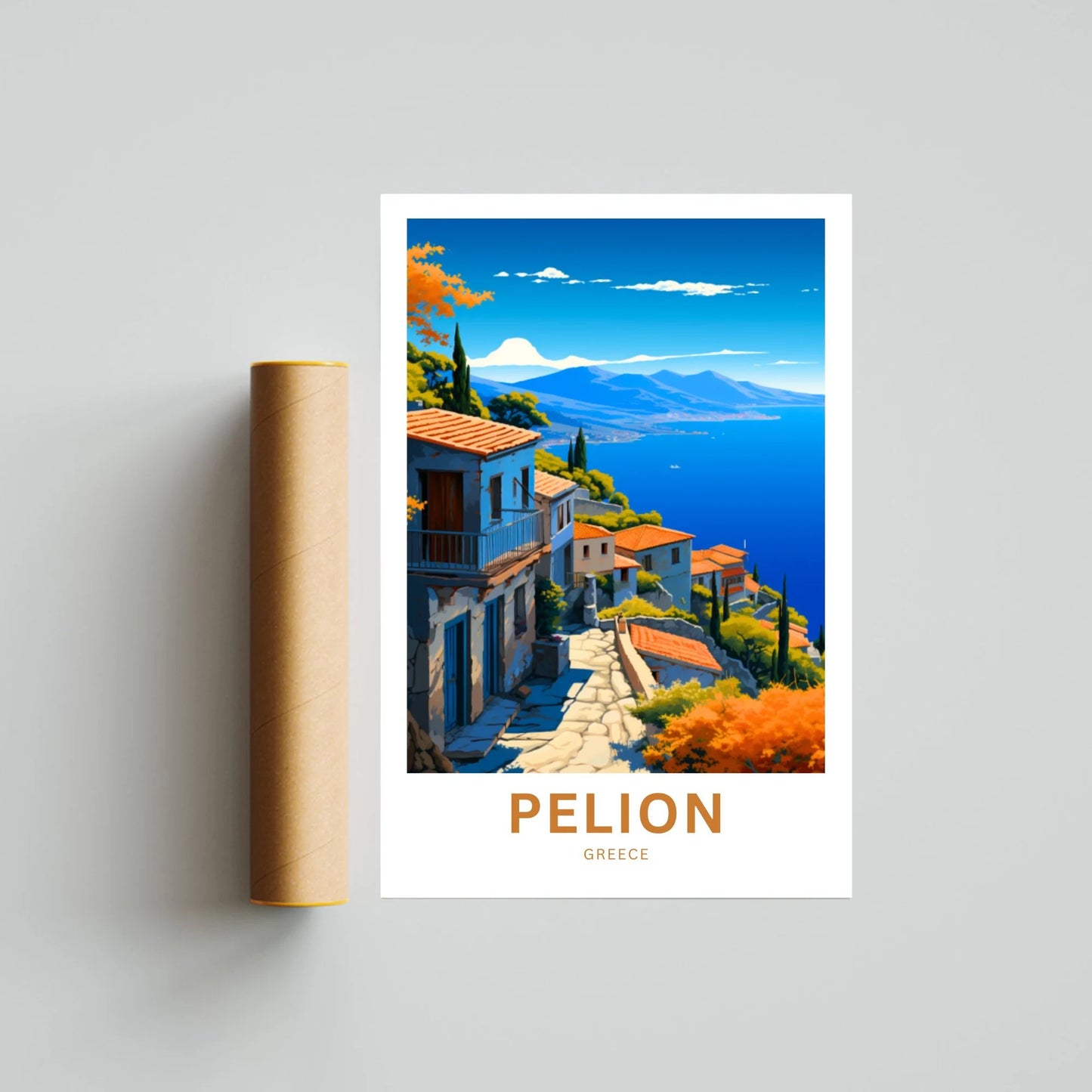 Pelion Travel Poster