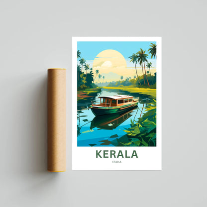 Kerala Travel Poster