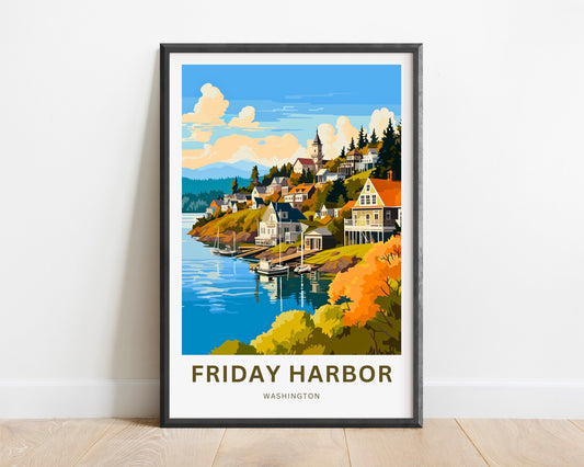 Friday Harbor Travel Poster