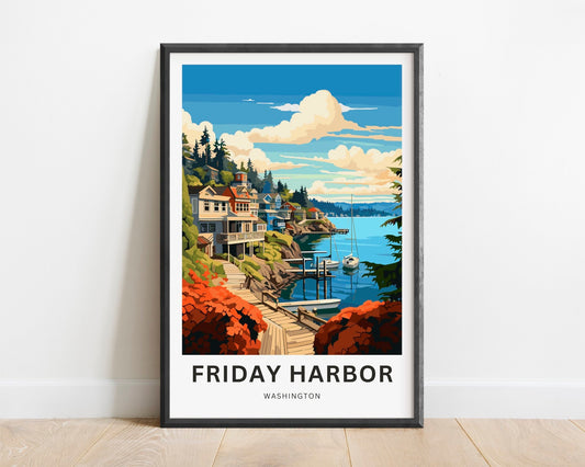 Friday Harbor Travel Poster