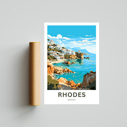 Rhodes Travel Poster